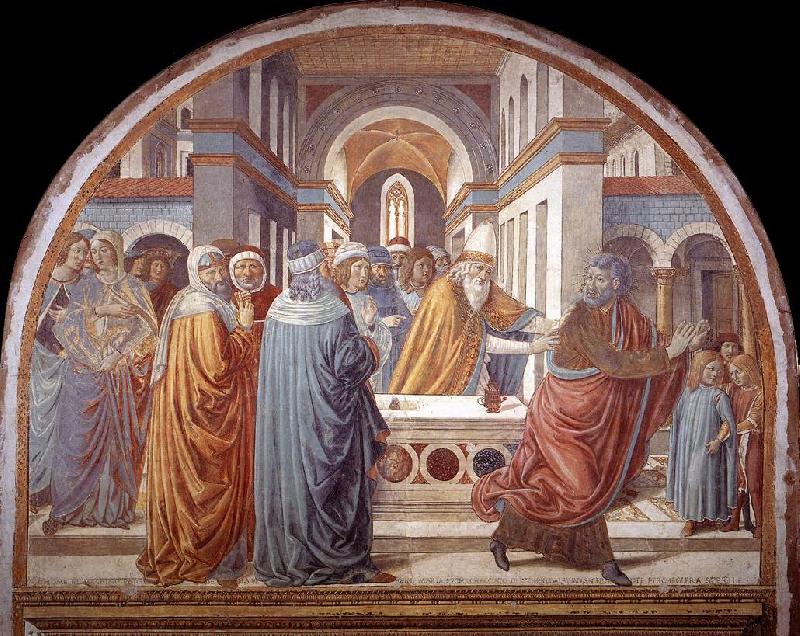 GOZZOLI, Benozzo Expulsion of Joachim from the Temple g Norge oil painting art